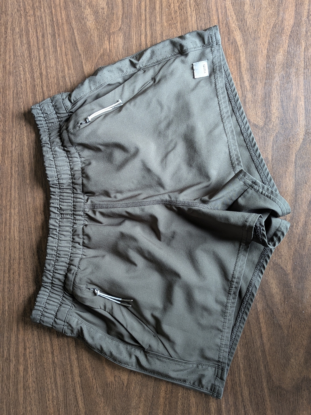 Vuori Women's Olive Athletic Shorts
